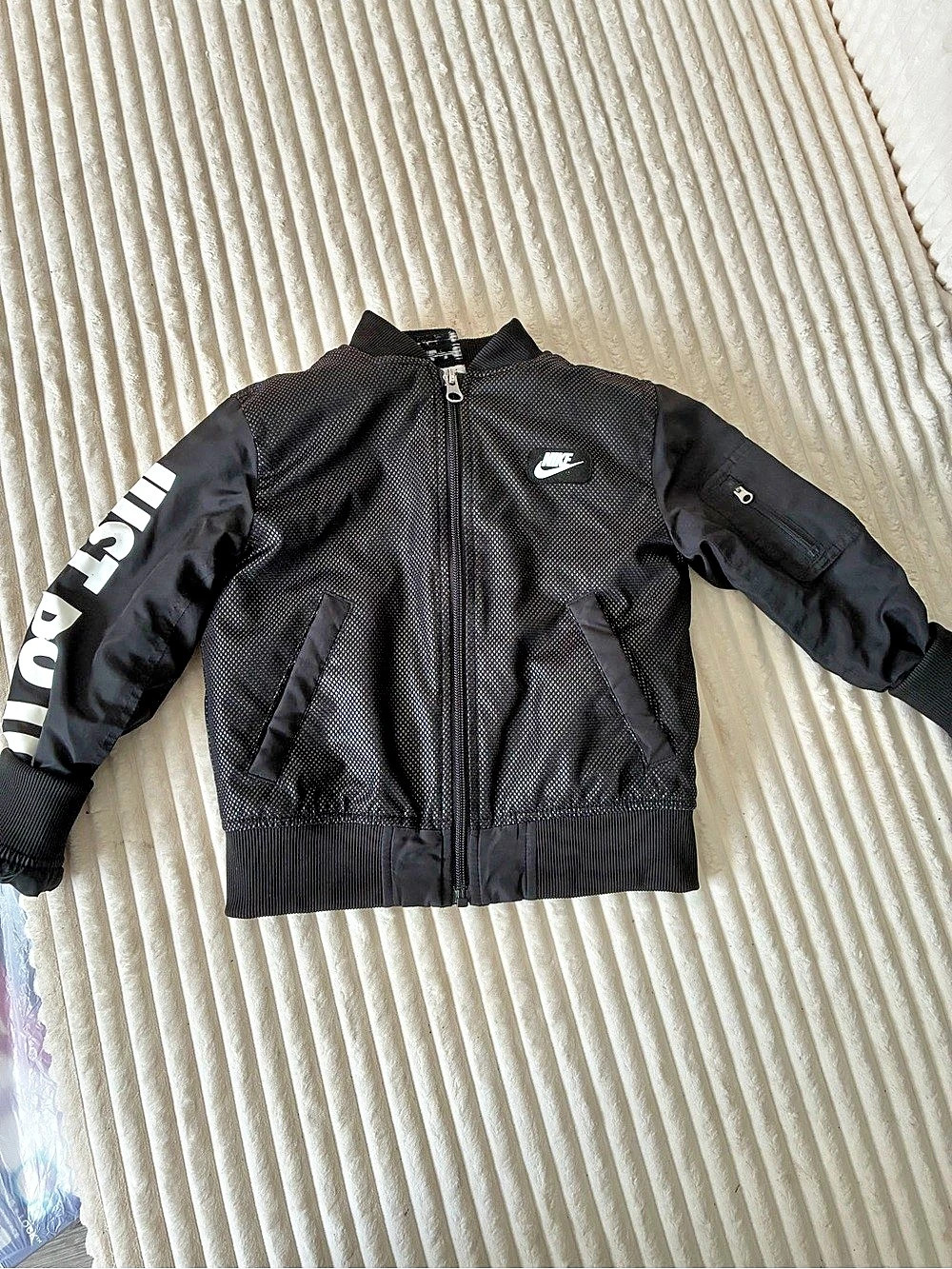 Nike Kids Just Do It Bomber Jacket Black Jacket